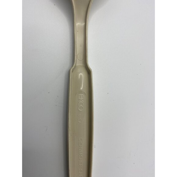Vintage Ekco USA Beige Slotted Serving Spoon Dishwasher Safe Durable Plastic Kit - Picture 6 of 8